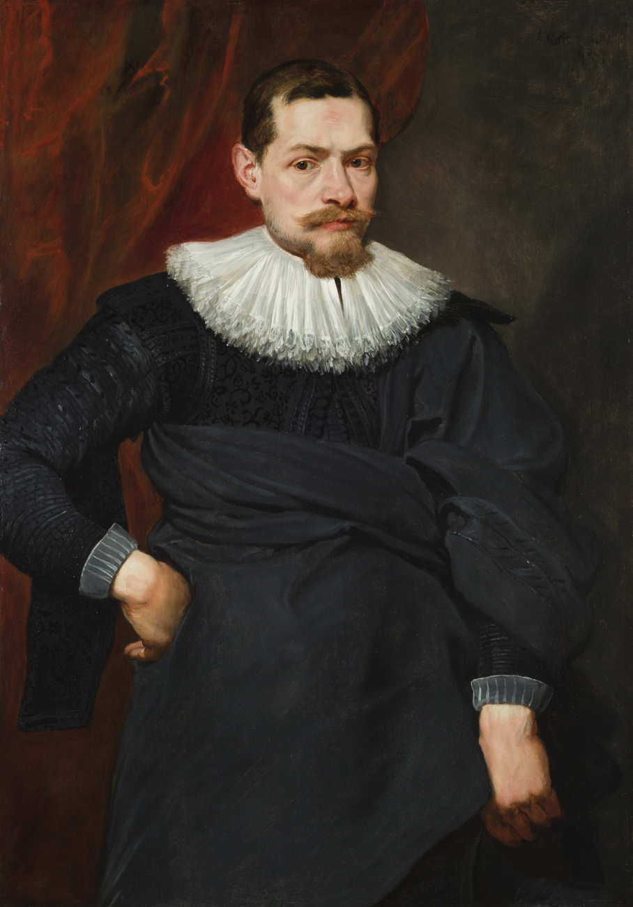 Anthony van Dyck, Flemish, 1599–1641 Portrait of a Man, 1619, oil on wood On loan from The Royal Museum of Fine Arts, Antwerp
