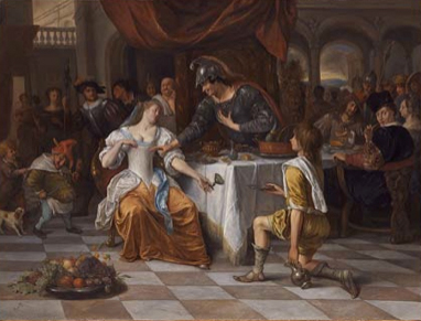 Jan Havicksz. Steen, The Banquet of Anthony and Cleopatra