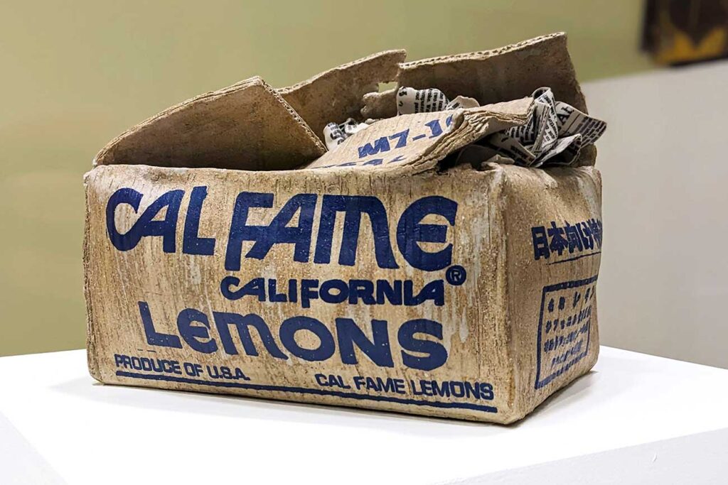 MISHIMA Kimiyo, 'Cal Fame Lemon Box,' 1987, gallery view, ceramic