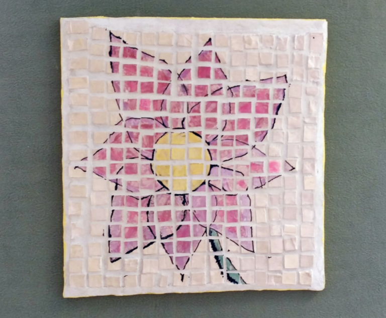 A mosaic flower