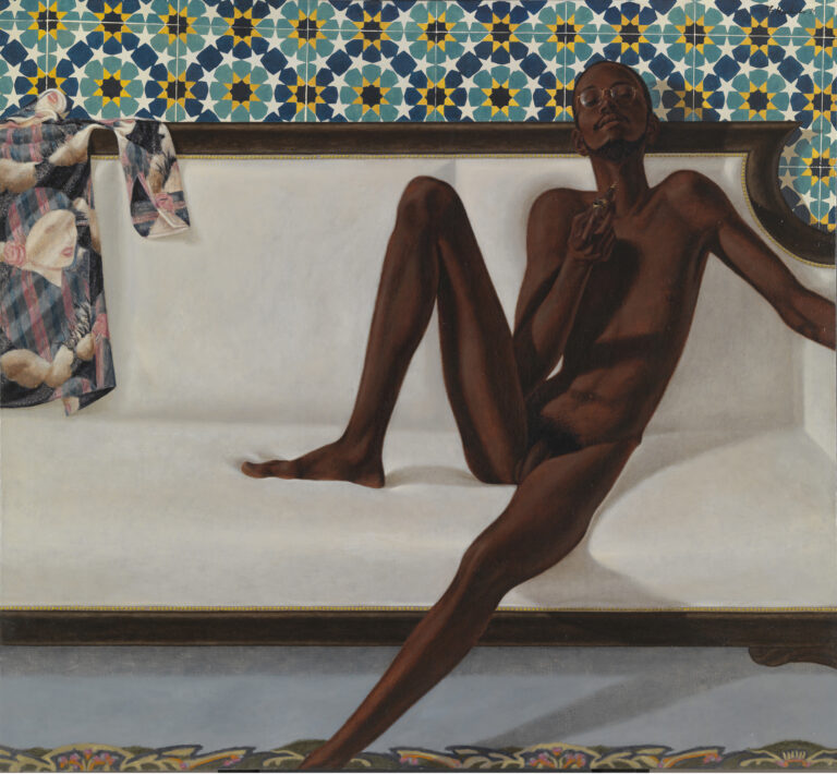 Barkley L. Hendricks, 'Family Jules: NNN (No Naked Niggahs)', 1974, oil paint on canvas