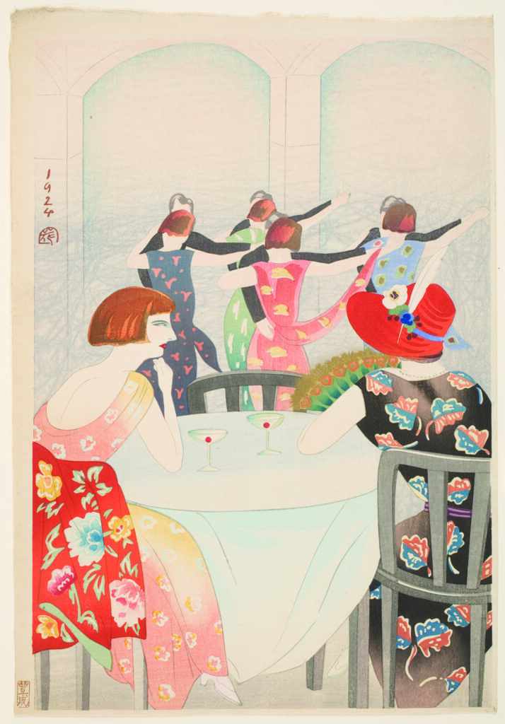 Yamamura Toyonari (Koka), 'Dancing at the New Carlton Hotel in Shanghai', 1924, multicolor woodblock print