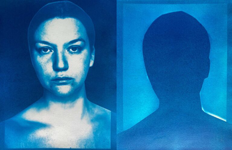 Camilla Jerome, 'Patient, Patient (Comorbid)', diptych, 2022, cyanotype on Arches watercolor paper