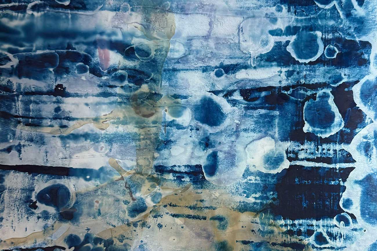 Camilla Jerome, 'Patient, Patient (Normal)', detail, 2024, cyanotype on Chemigram